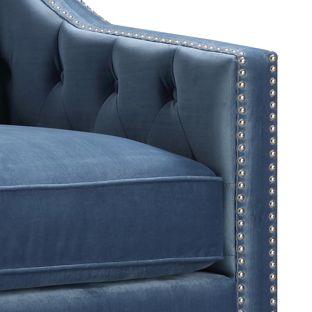 Teagan Accent Chair in Marine Blue. Picture 7