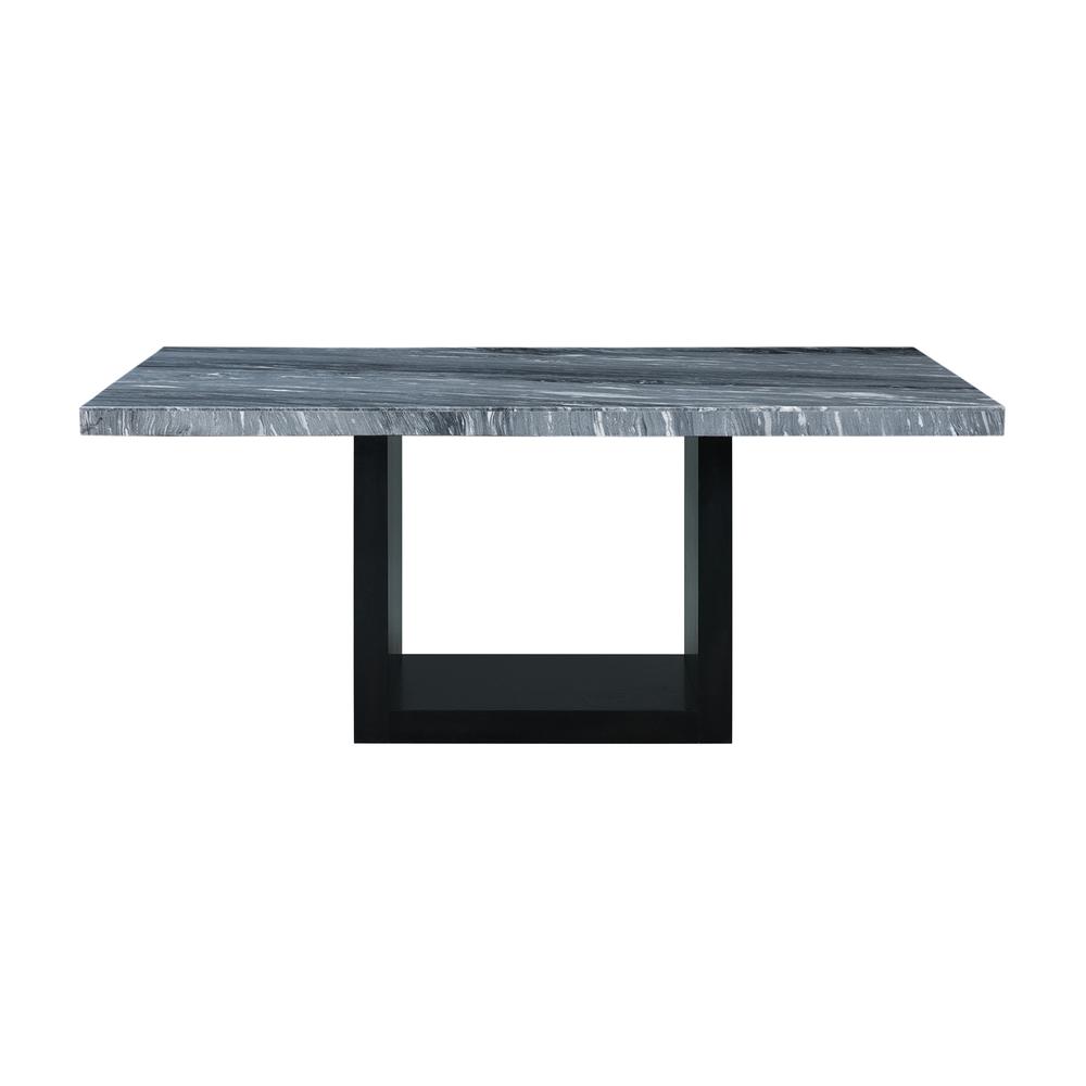 Picket House Furnishings Willow Marble Standard Height Table in Gray. Picture 4