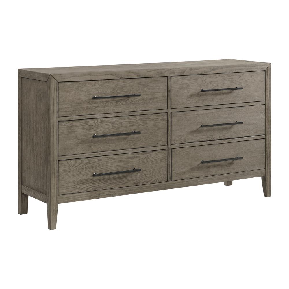 Armes 6-Drawer Dresser in Grey. Picture 1