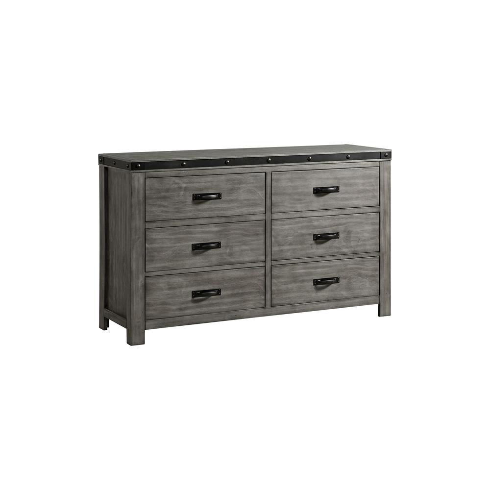 Picket House Furnishings Montauk 6-Drawer Youth Dresser in Gray. Picture 1