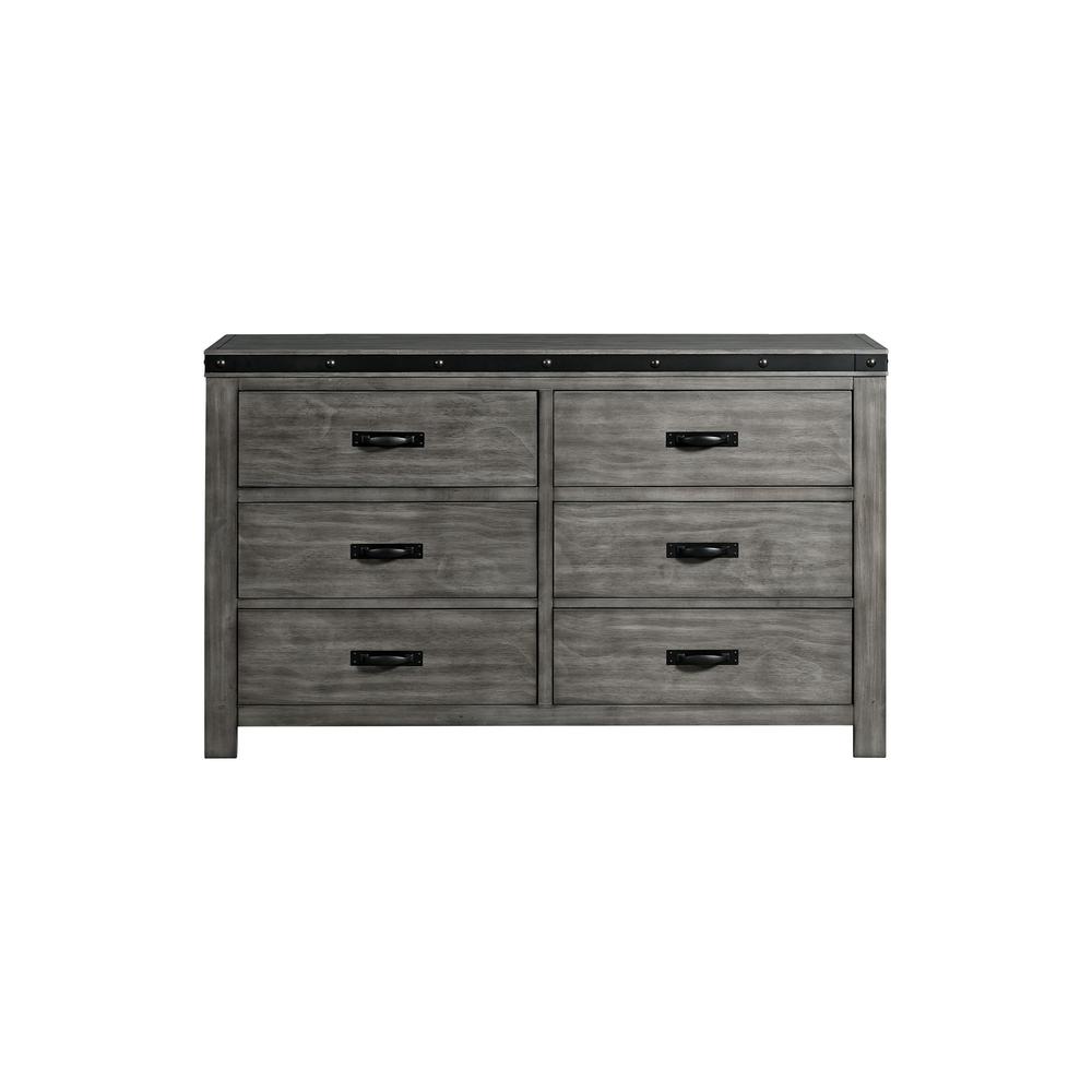 Picket House Furnishings Montauk 6-Drawer Youth Dresser in Gray. Picture 4