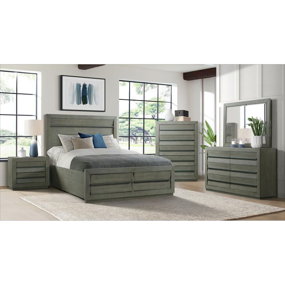 Picket House Furnishings Cosmo 5-Drawer Chest in Grey. Picture 2
