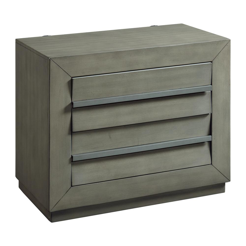 Picket House Furnishings Cosmo Nightstand with USB in Grey. Picture 1