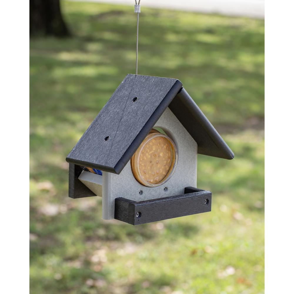 Peanut Butter Jar Bird Feeder Made with High Density Poly Resin. Picture 7