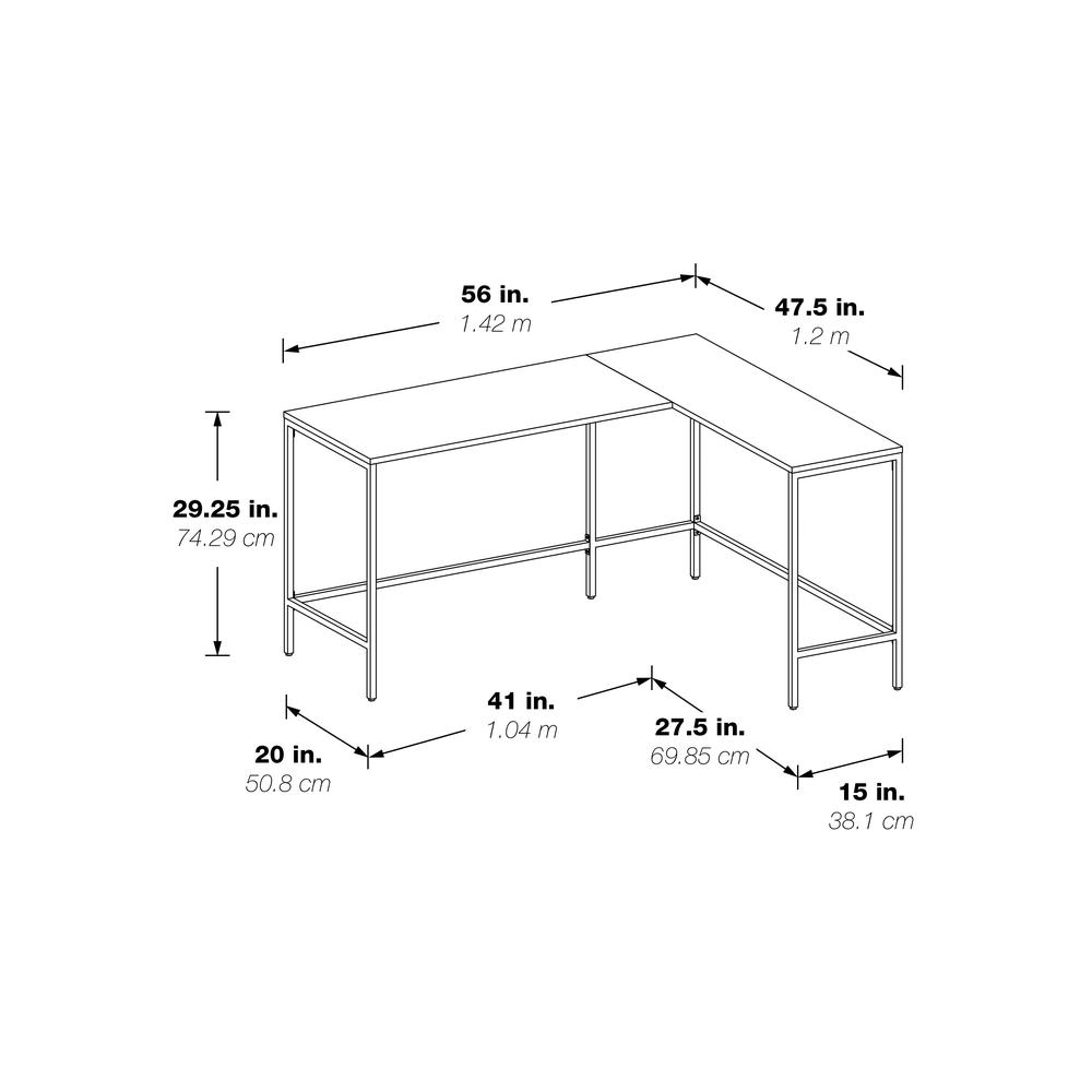 Contempo L-shaped Desk in White Oak Finish, CNT41-WK. Picture 4