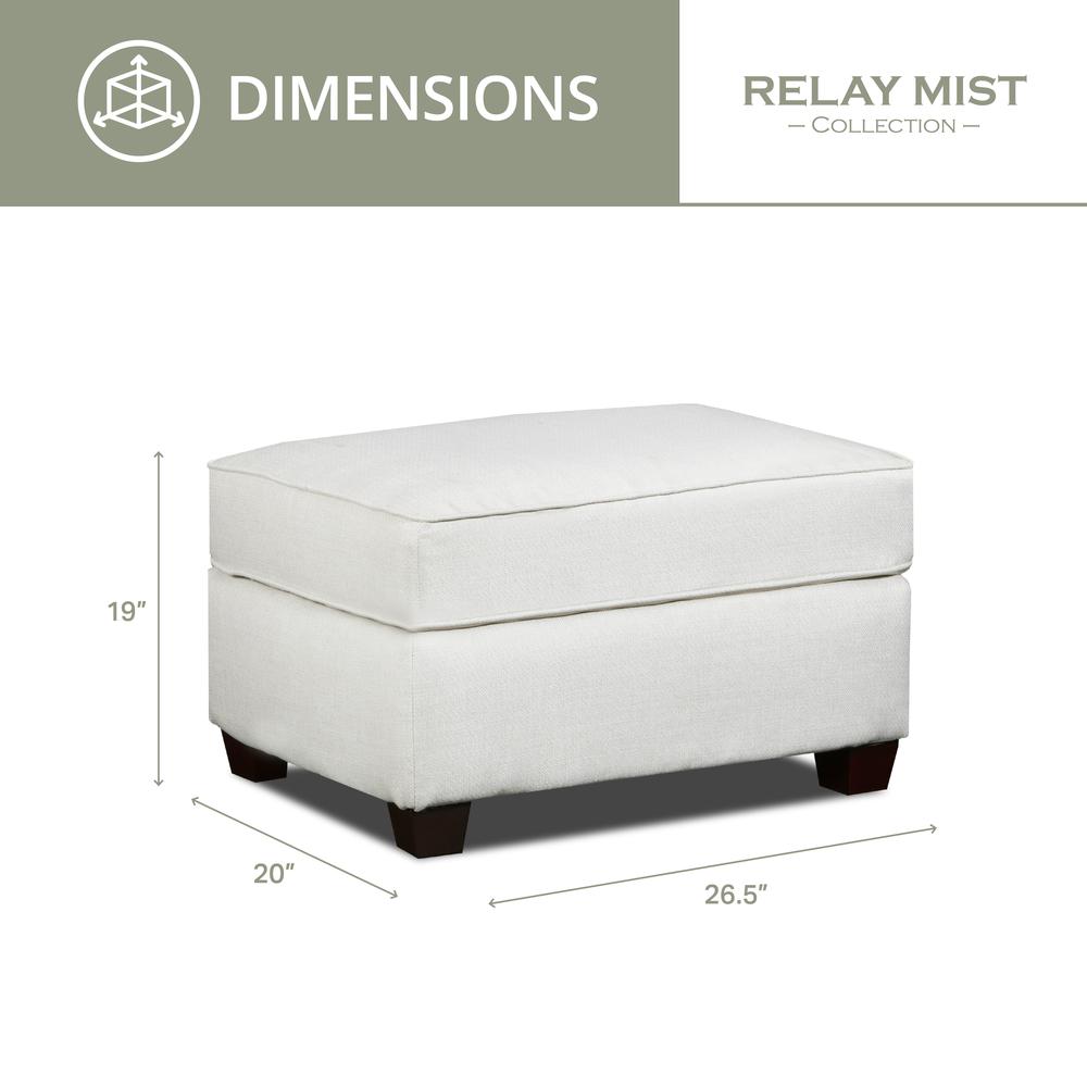 Living Room Relay Linen Ottoman. Picture 2