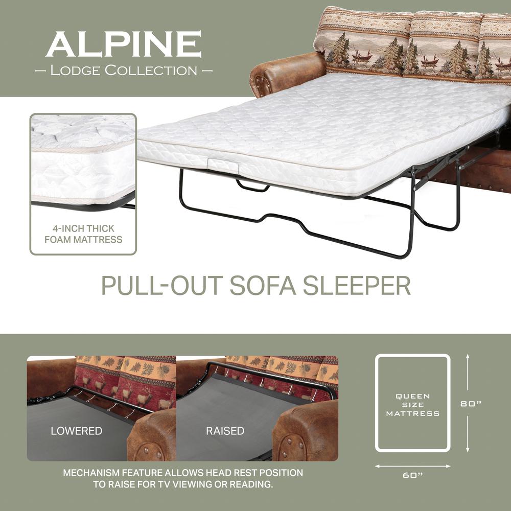 Alpine Lodge Sleeper Sofa. Picture 3