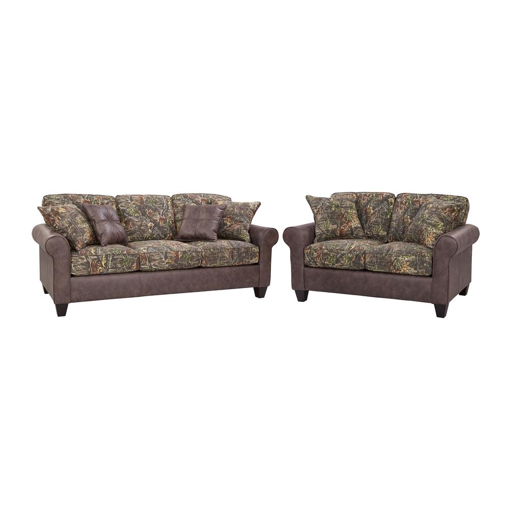 American Furniture Classics Maumelle Model 8-020-A330V14 Loveseat with Two Decorative Throw Pillows. Picture 5