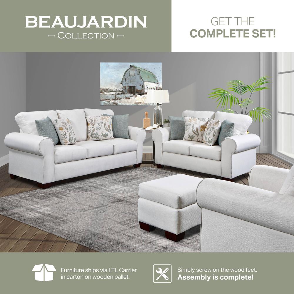 Living Room Beaujardin Sofa Sleeper with Four Throw Pillows. Picture 4