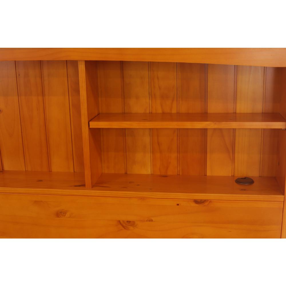 Solid Pine Full Sized Captains Bookcase Bed with 12 spacious underbed drawers. Picture 3