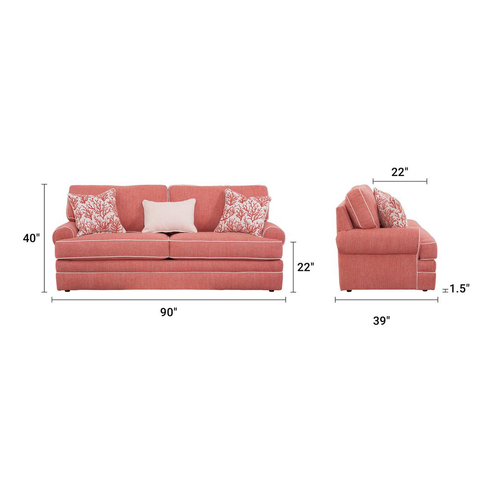 American Furniture Classics Coral Springs Model 8-040-S260C Sleeper Sofa with Three Matching Pillows. Picture 3