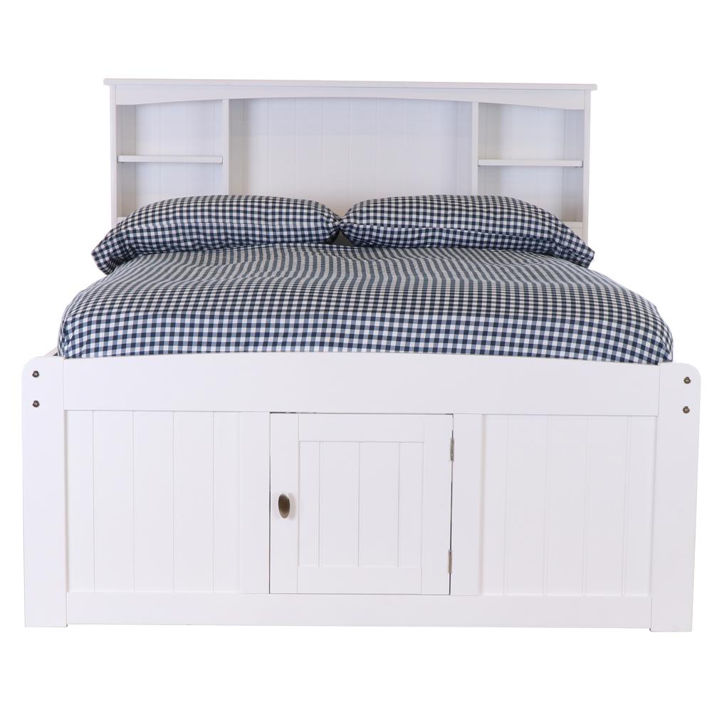 Solid Pine Full Sized Captains Bookcase Bed with 6 spacious under bed drawers. Picture 2