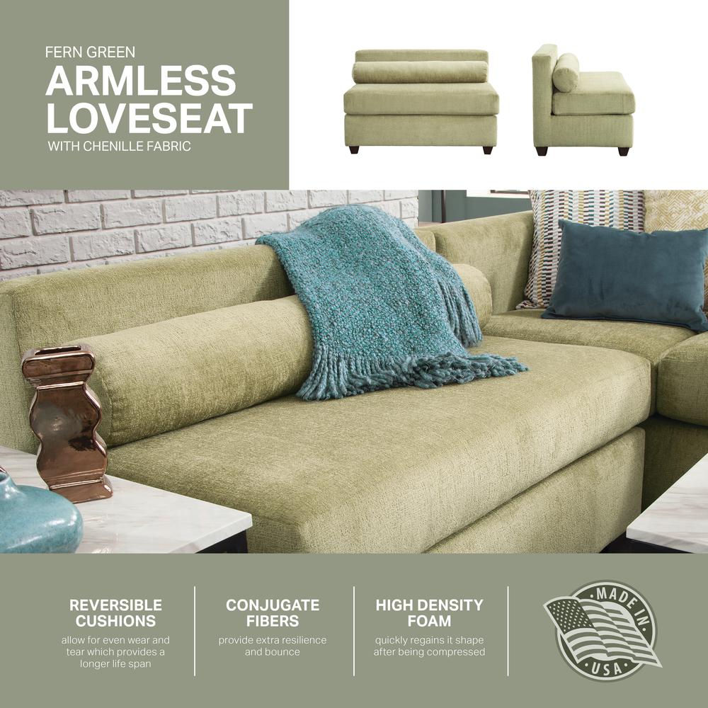 Urban Green Armless Loveseat. Picture 10