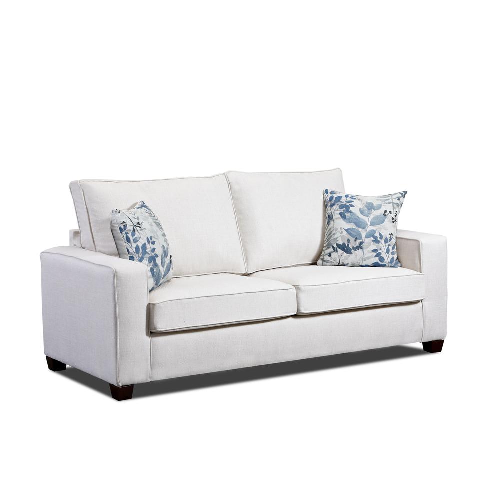 Living Room Relay Mist Sofa with Two Throw Pillows. Picture 1