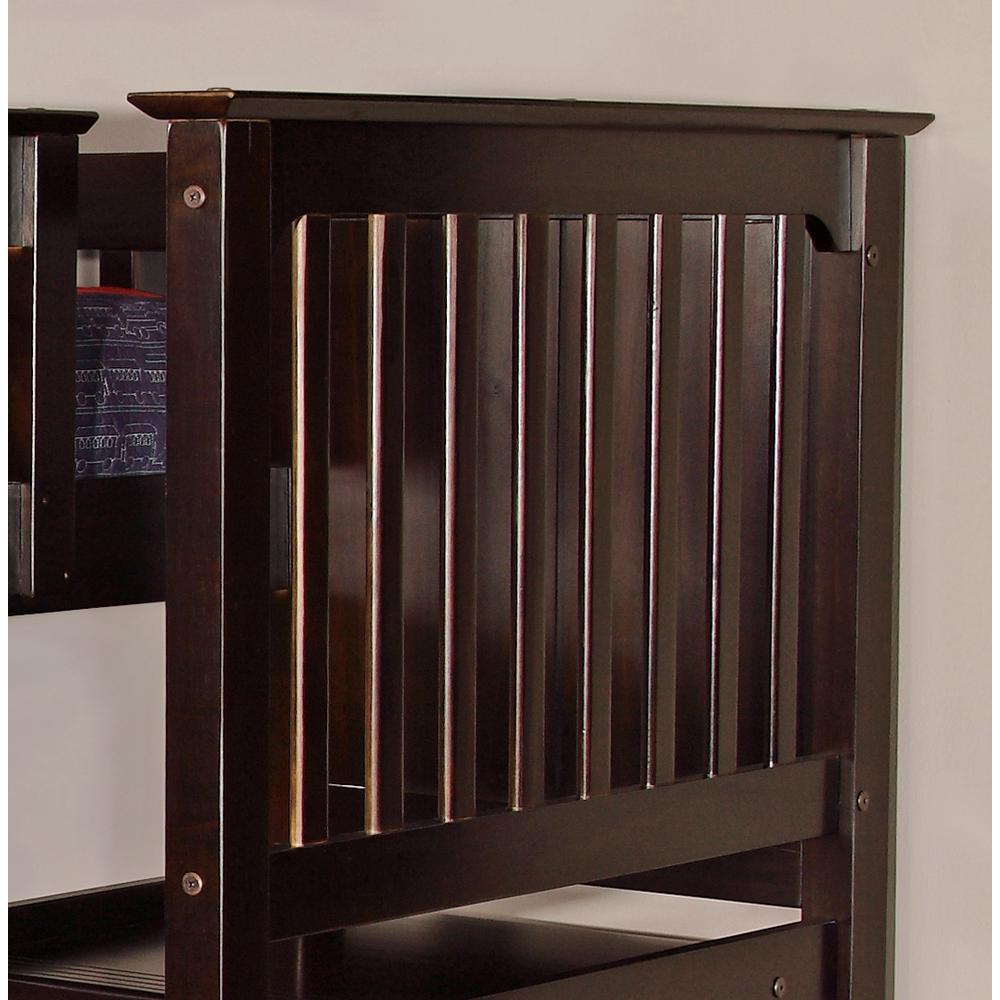 Mission Staircase Twin over Twin Bunk Bed with Seven Drawers. Picture 4