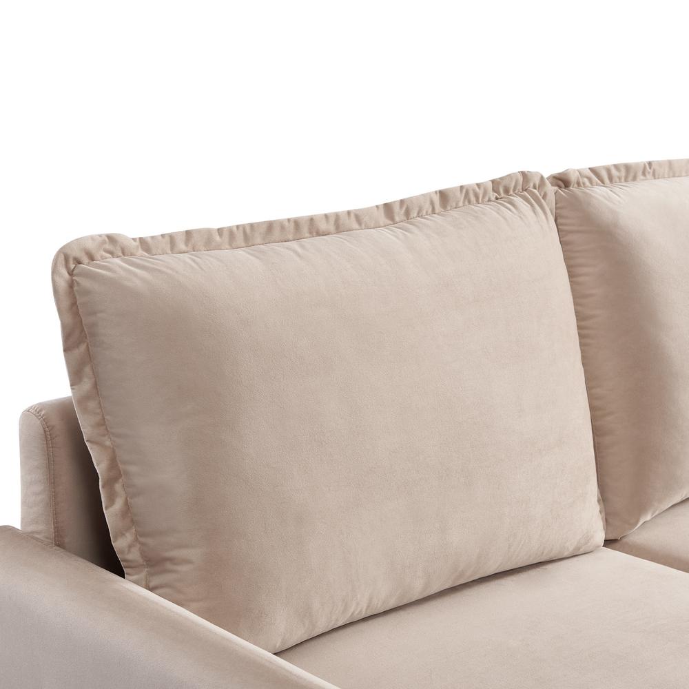 57 Inch Wide Upholstered Two Cushion Loveseat with Cambered Arms. Picture 9