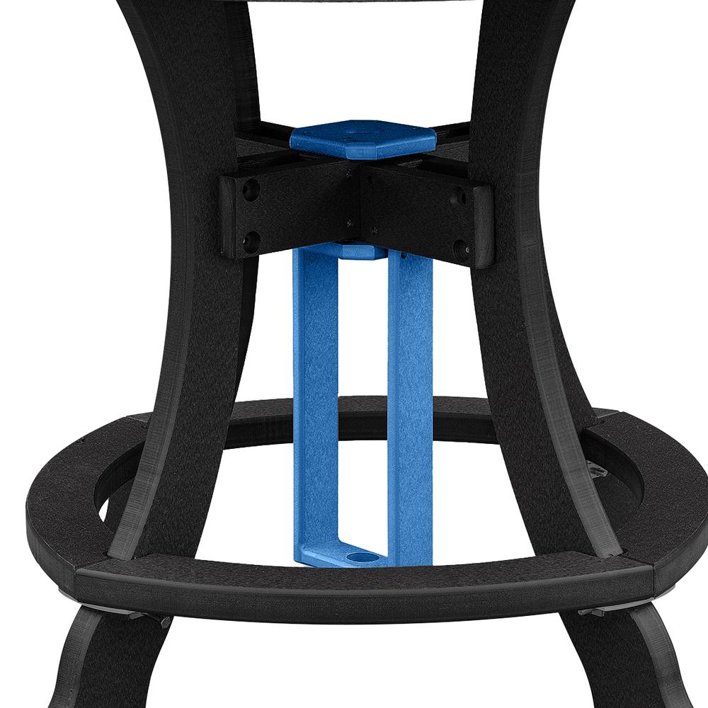 OS Home and Office Model 44R-C-BBK Counter Height Round Table in Blue with Black Base. Picture 2