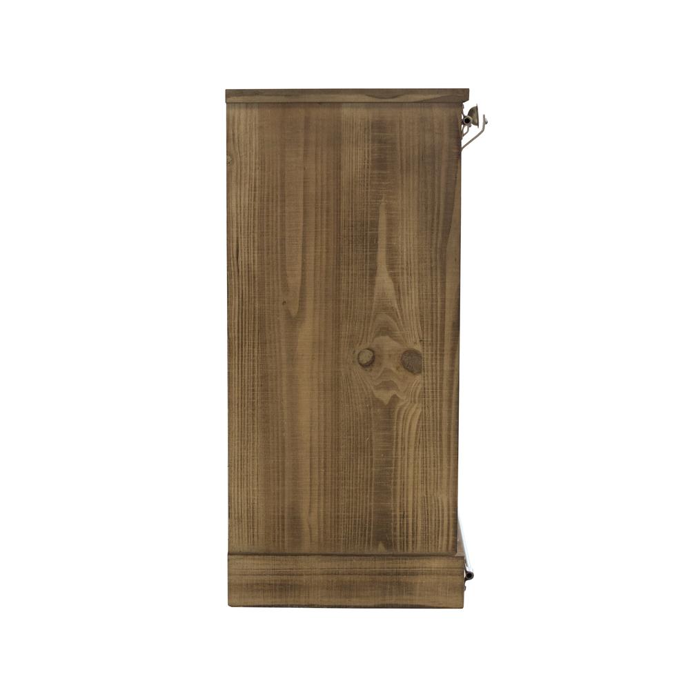 Barn Door, Distressed Wood Pantry with Five Drawers and Two Shelves. Picture 6