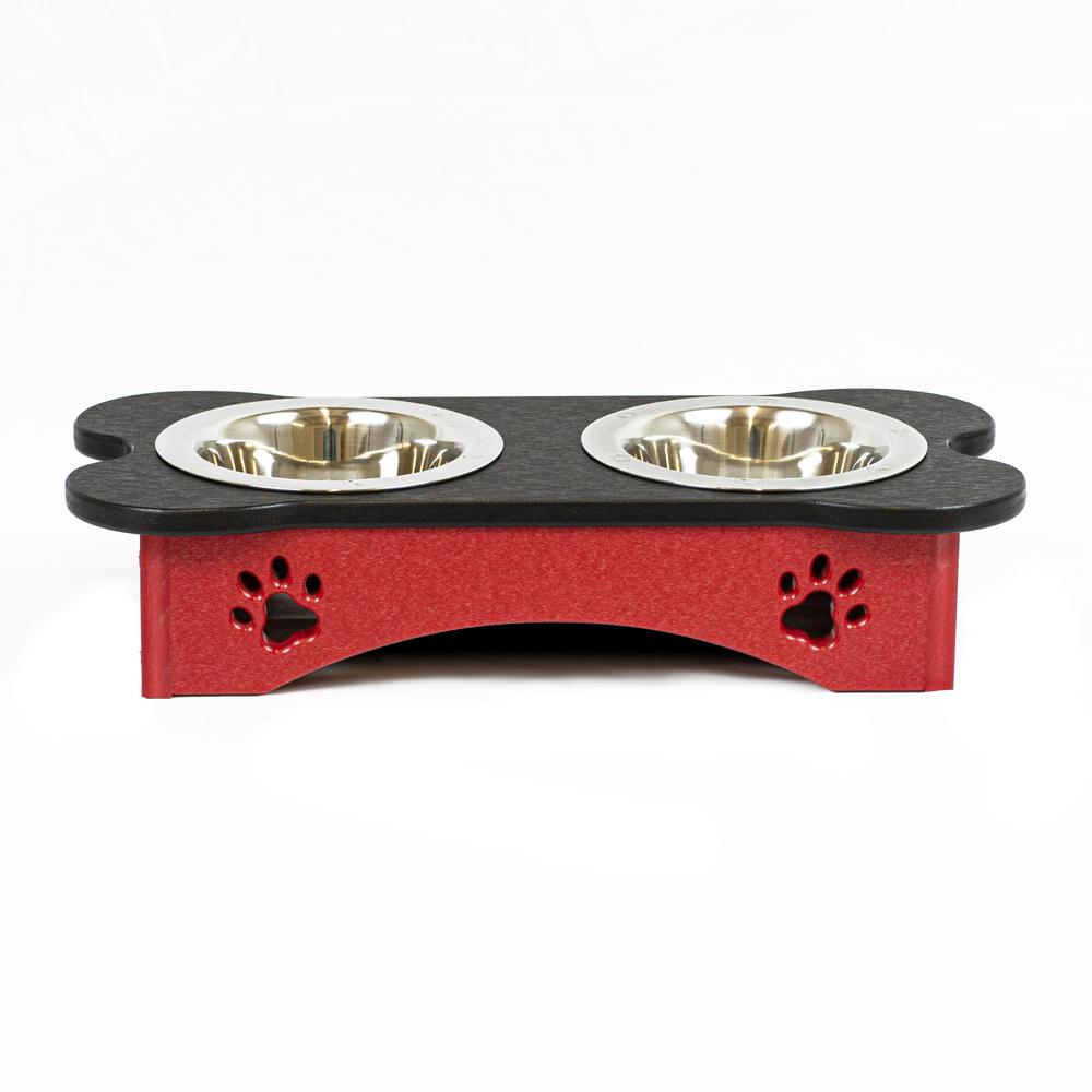 High Double Water and Food Bowl Made of High Density Poly Resin for Smaller Dogs. Picture 6