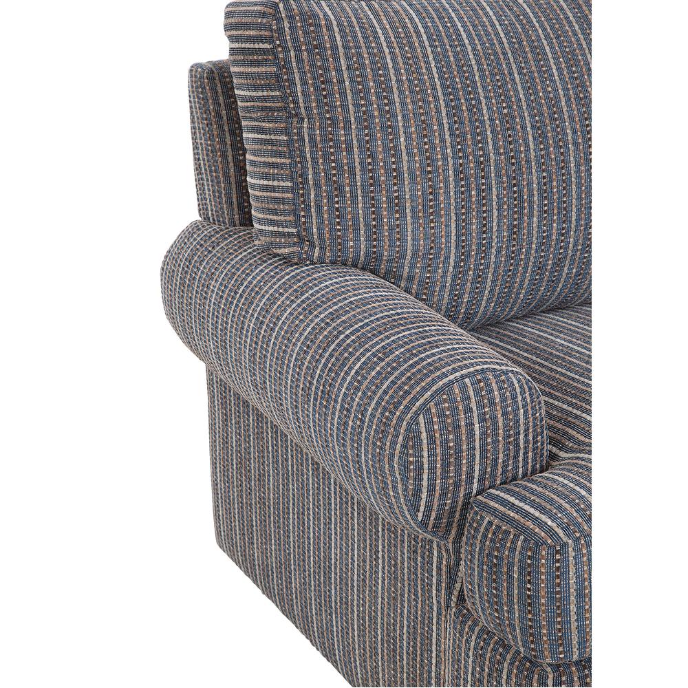 American Furniture Classics Upholstered Chair in Blue Striped Fabric. Picture 8