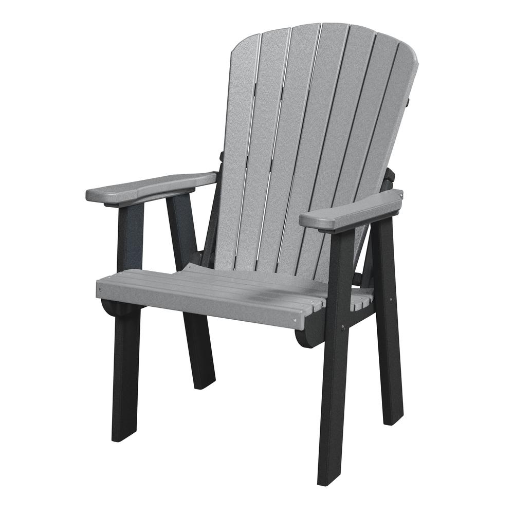 OS Home and Office Model 511LGB Fan Back Chair in Light Grey with a Black Base, Made in the USA. Picture 2