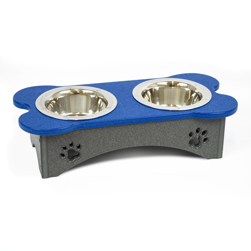 High Double Water and Food Bowls Made of High Density Poly Resin for Small Dogs. Picture 1