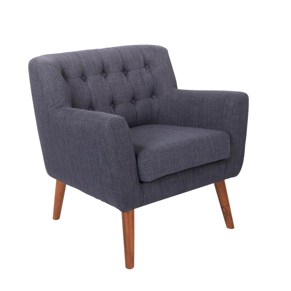OS Home and Office Furniture Model MLL51-M19 Navy Blue Mid Century Lounge Chair. The main picture.