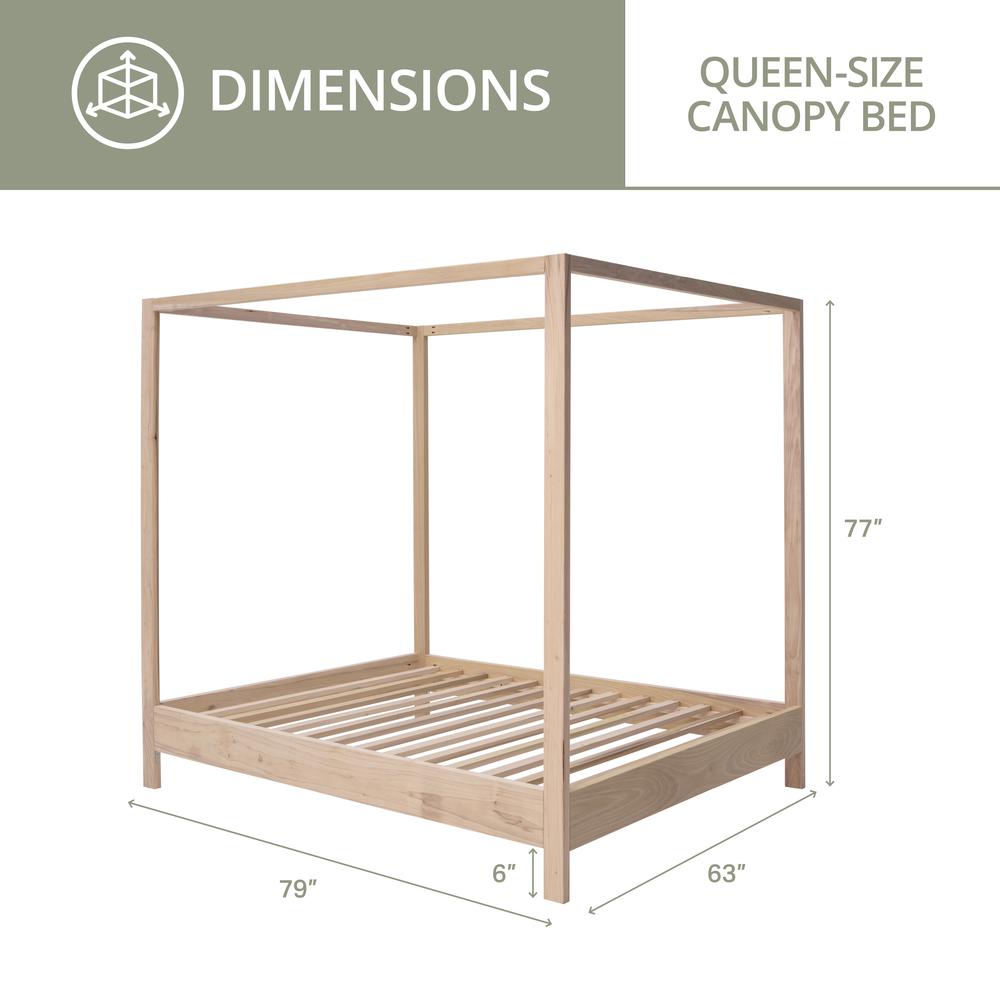 American Furniture Classics Queen Size Canopy Bed with Raised Platform. Picture 3