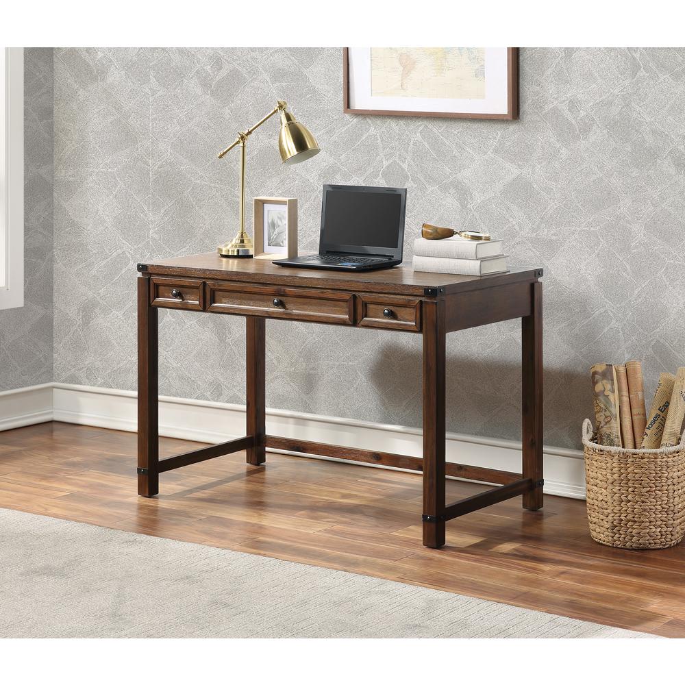 Baton Rouge Home Office Writing Desk in Brushed Walnut Finish, BTD2937-BR. Picture 2