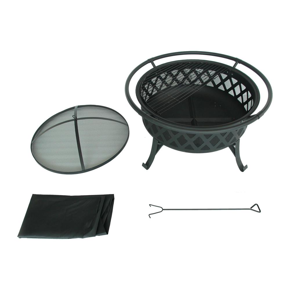 Outdoor Leisure Products Bismark Fire Pit and Grill. Picture 3
