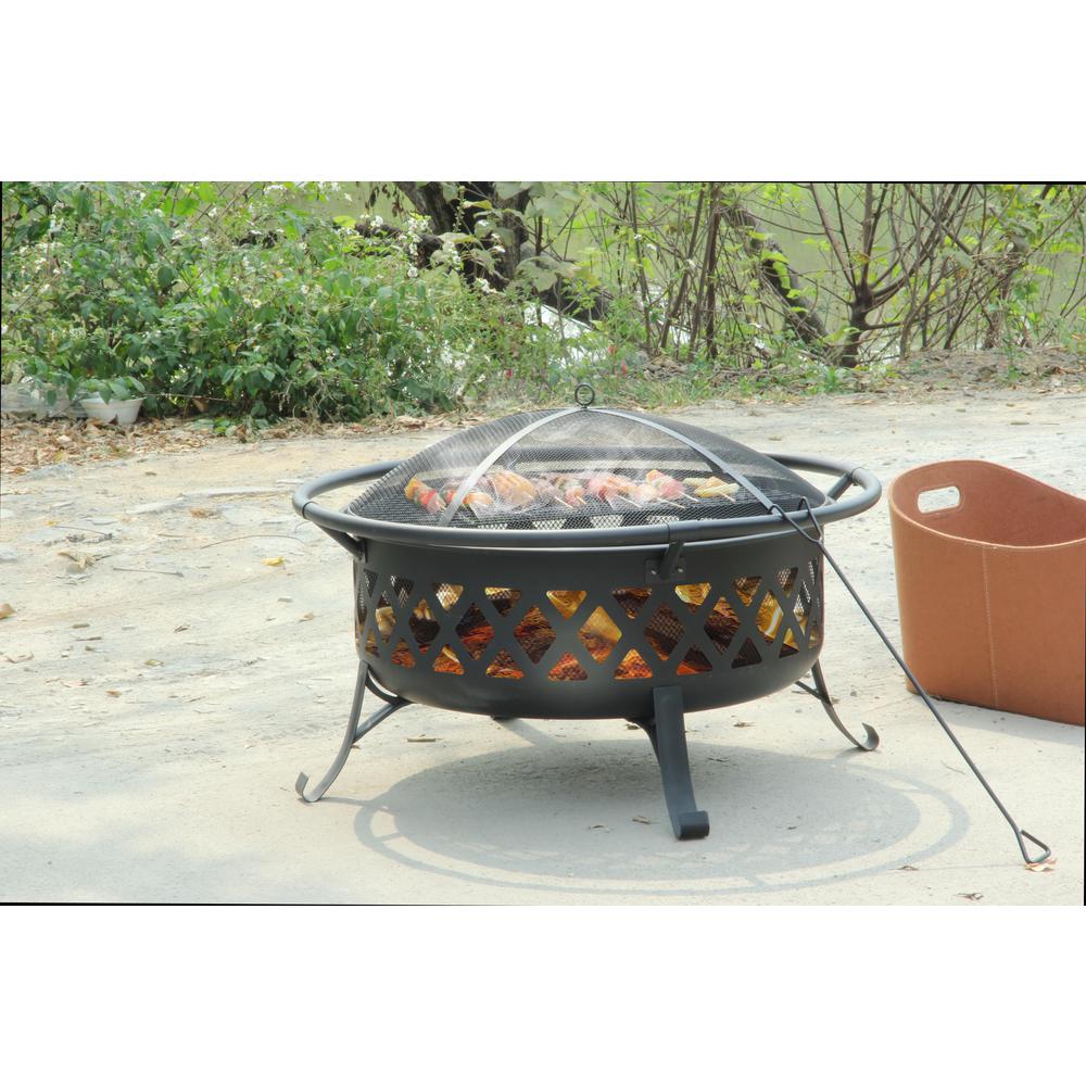 Outdoor Leisure Products Bismark Fire Pit and Grill. Picture 5