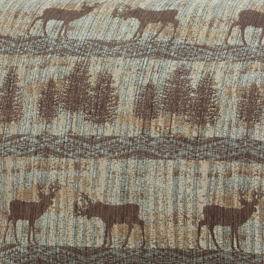 American Furniture Classics Model 8503-90 Deer Teal Lodge Tapestry Sofa. Picture 5