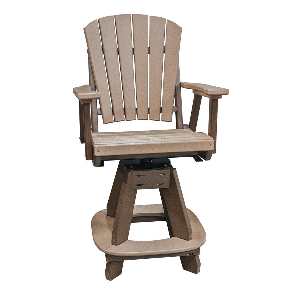 OS Home and Office Model 130-C-CTB Counter Height Swivel Arm Chair in Cedar on a Tudor Brown Base. Picture 2