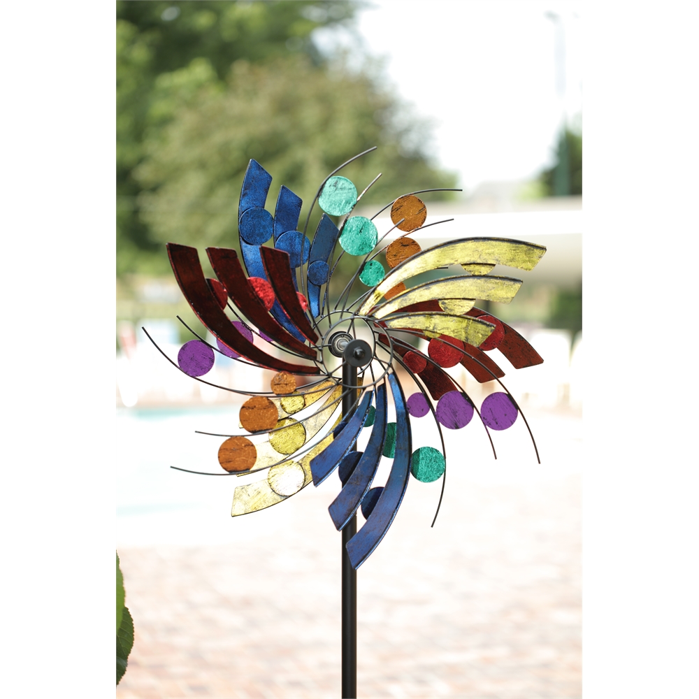 Polka Dot Plume Wind Spinner. Picture 1