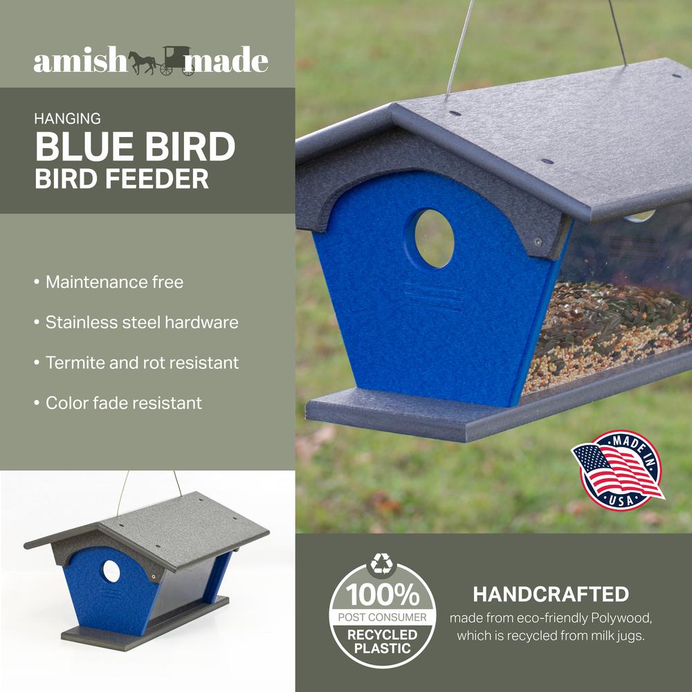 Blue Bird Feeder Made with High Density Poly Resin. Picture 7