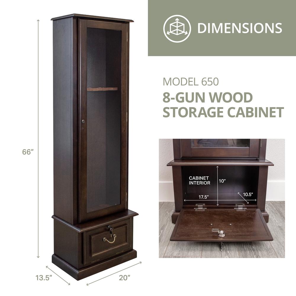 American Furniture Classics Model 650, 8 Gun Cabinet. Picture 5