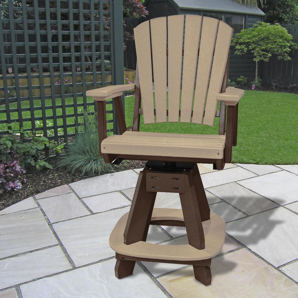 OS Home and Office Model 130-C-CTB Counter Height Swivel Arm Chair in Cedar on a Tudor Brown Base. Picture 1