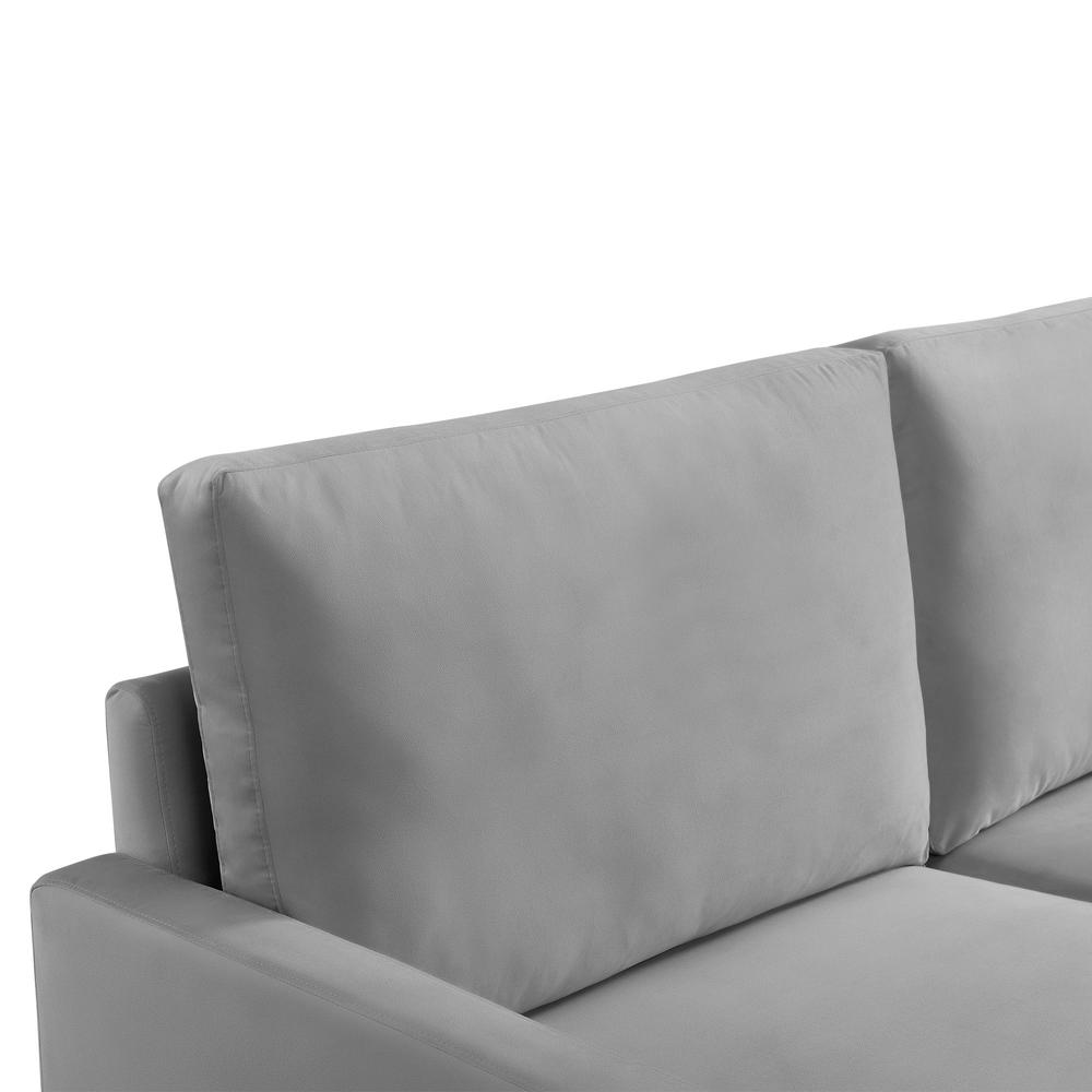 57 Inch Wide Upholstered Two Cushion Loveseat with Square Arms. Picture 8