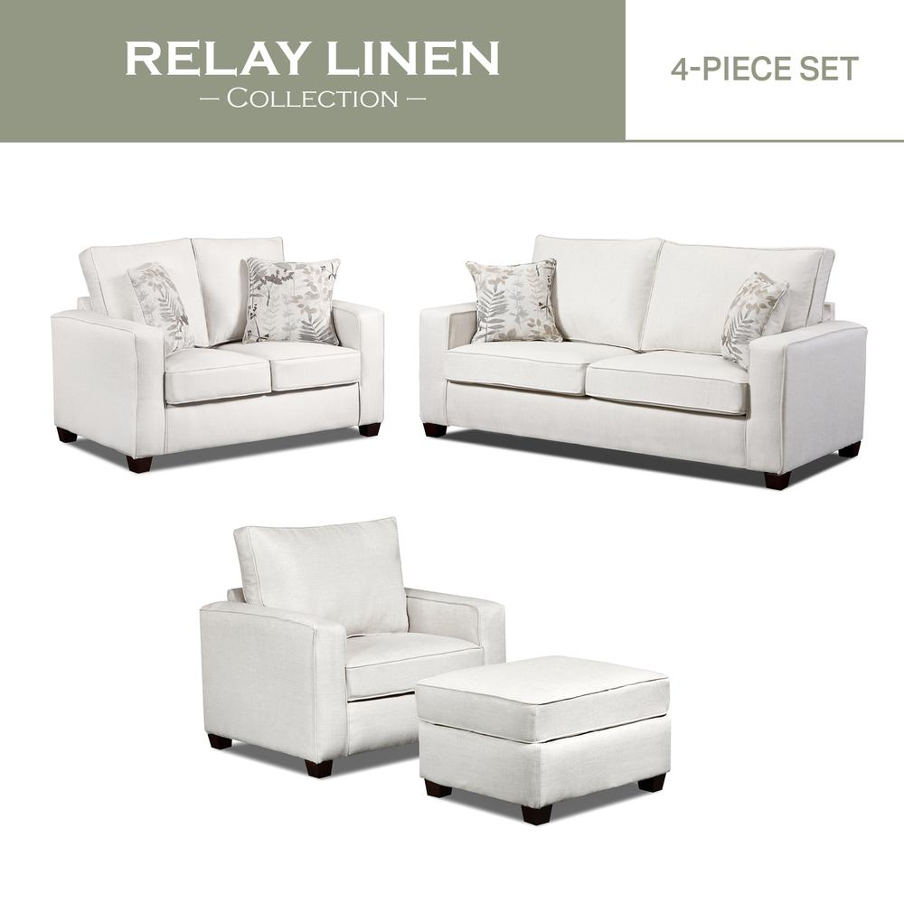 Living Room Relay Linen 4-Piece Set. Picture 1