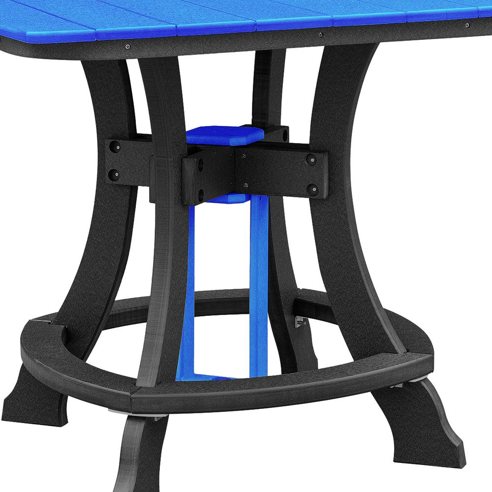 OS Home and Office Model 44S-C-BBK Counter Height Square Table in Blue with Black Base. Picture 2
