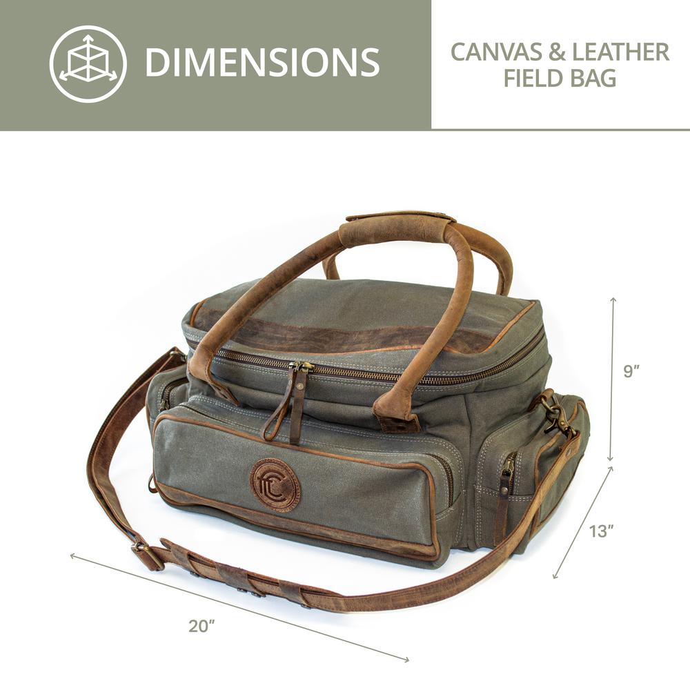 Canvas and Leather Field / Range Bag. Picture 5