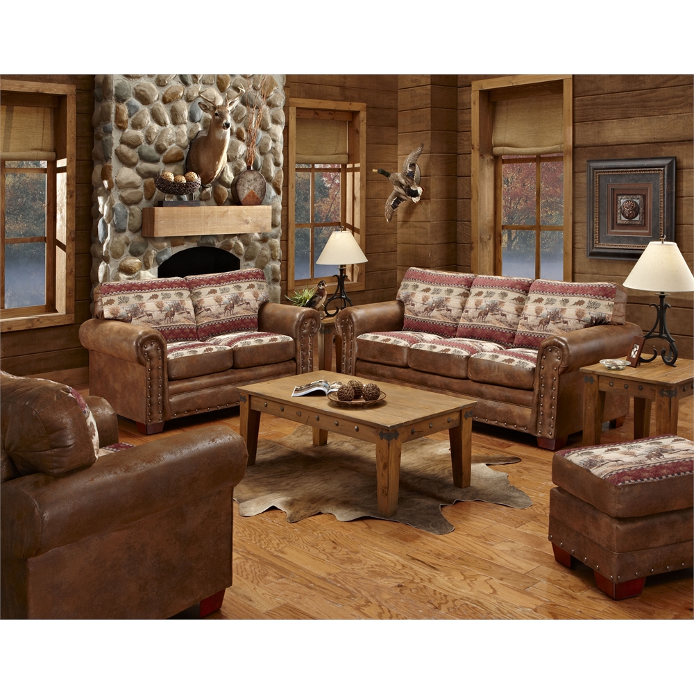 Valley - 4 Piece Set, Brown/Red. Picture 2