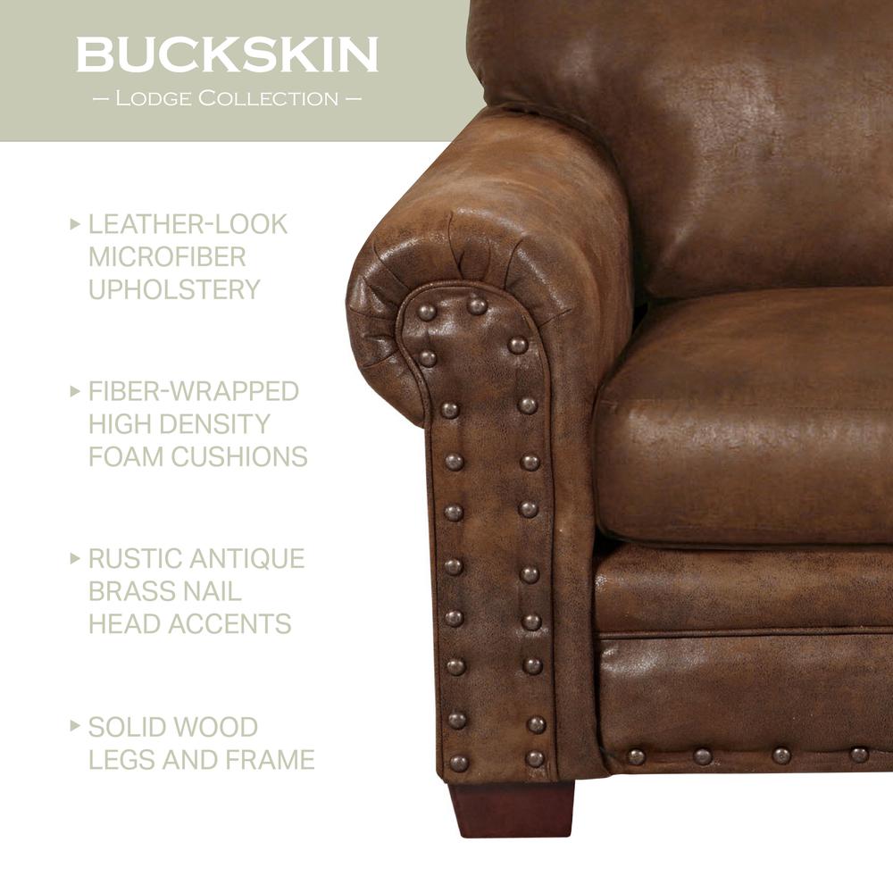Buckskin Arm Chair with Matching Ottoman. Picture 9