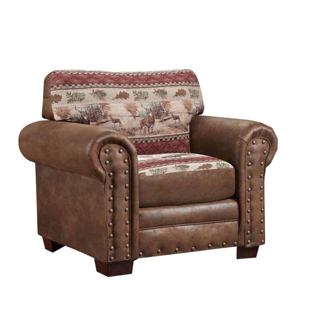 Deer Valley Arm Chair with Matching Ottoman. Picture 2