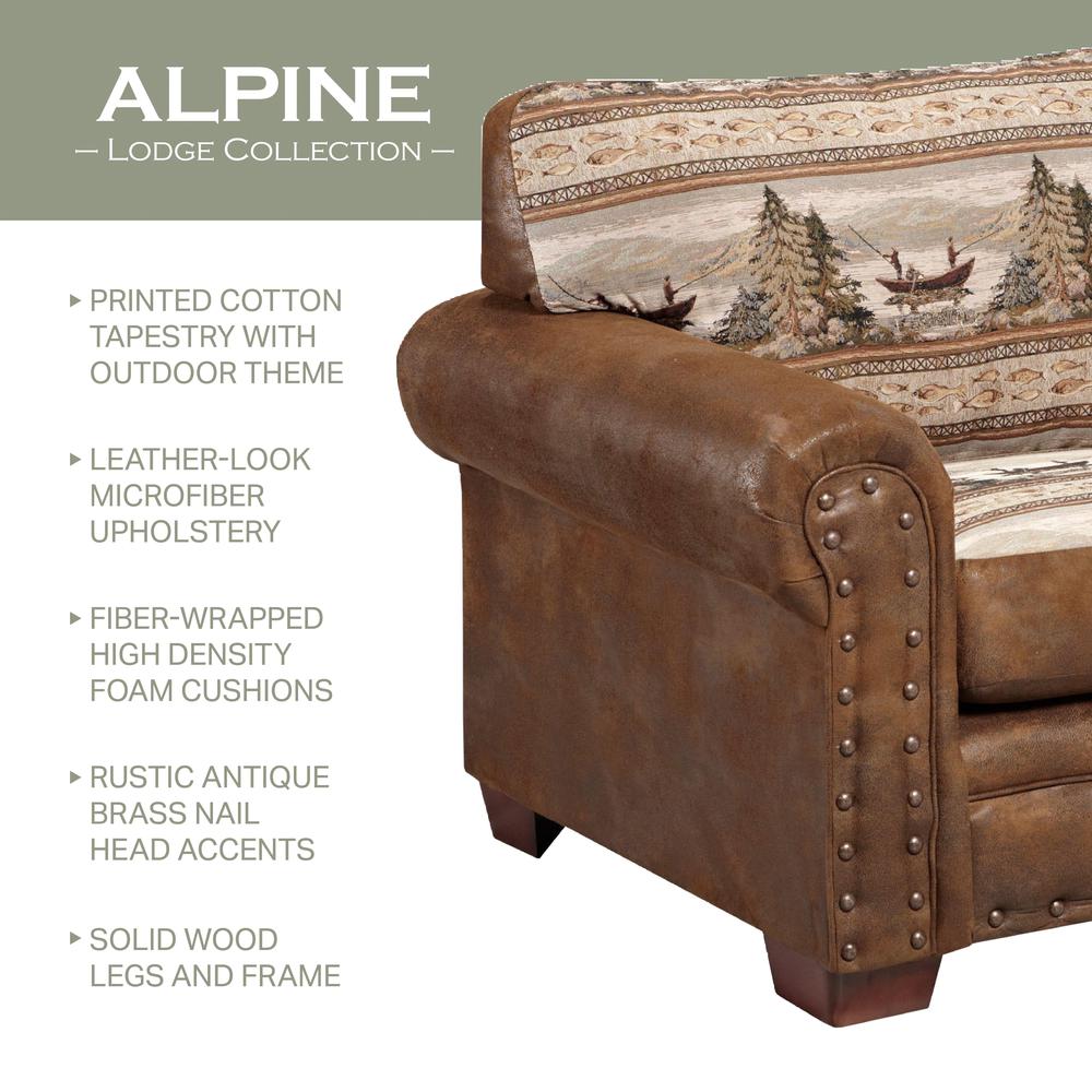 Alpine Lodge Arm Chair with Matching Ottoman. Picture 8
