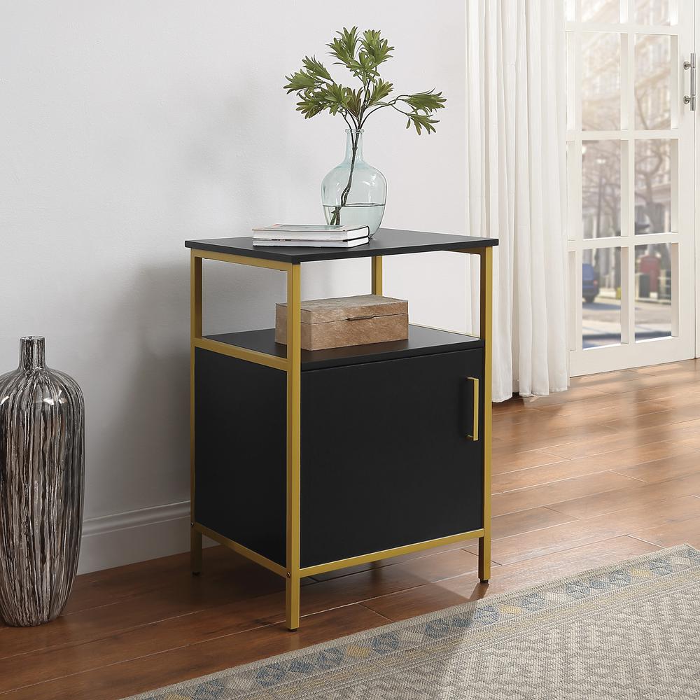 Modern Life-Black-Utility Table-Printer Stand with Storage, MDRUS-BK. Picture 2