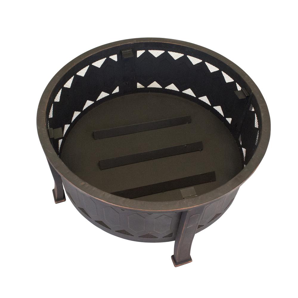 Outdoor Leisure Products 30 inch Round Firepit with Oil Rubbed Bronze Finish. Picture 5