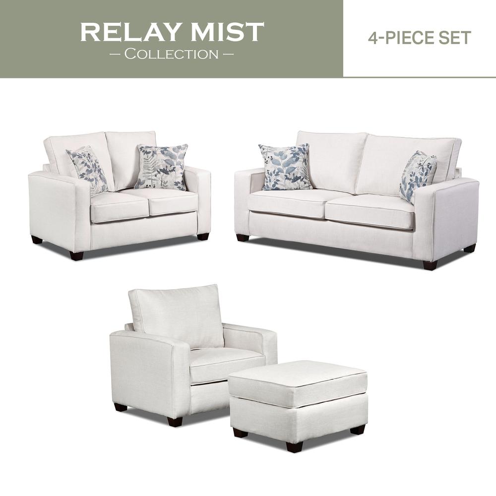 Living Room Relay Mist 4-Piece Set with Sleeper. Picture 3