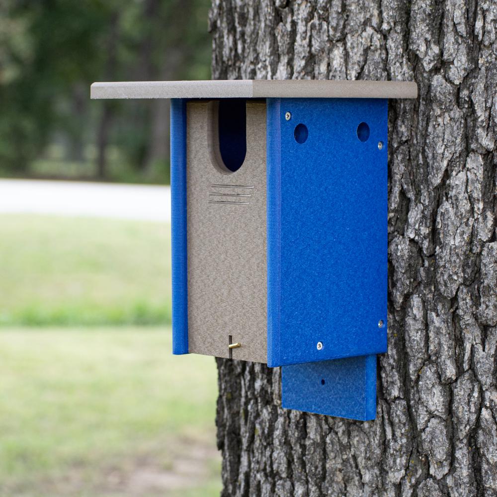 Blue Bird House Made of High Density Poly Resin. Picture 7
