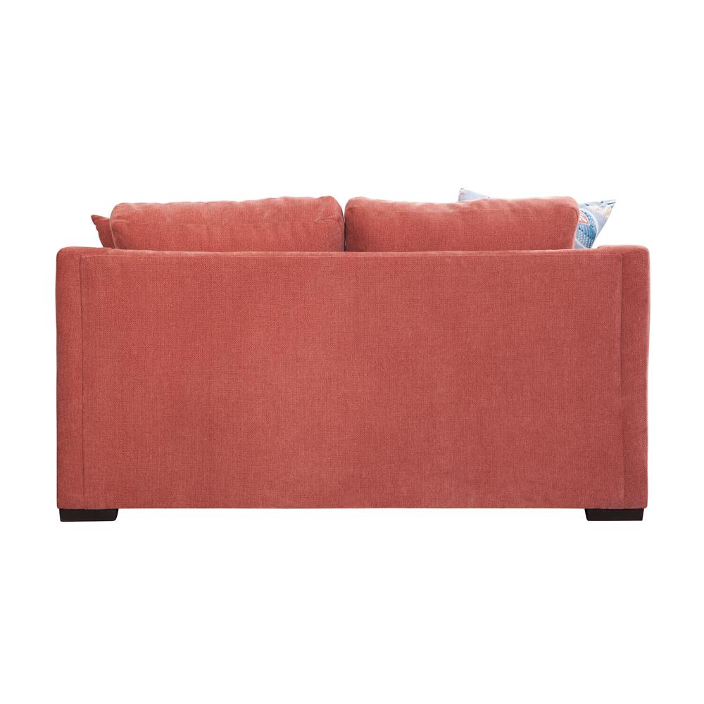 Classic Paprika Loveseat with Three Pillows. Picture 3